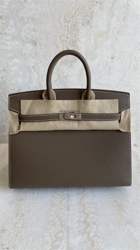 birkin 25 etoupe silver hardware